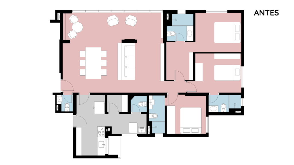 Planta Original Apartamento CL - Projeto Flat27 Arquitetura